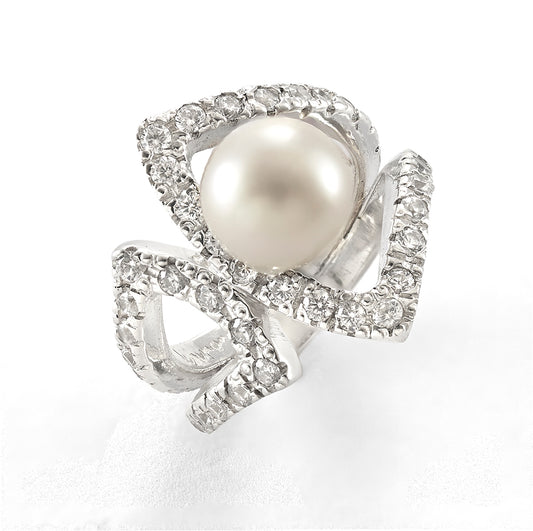 Keysha Pearl Ring - Reva Jewellery SG