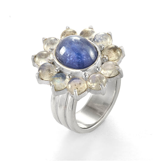 Maria Blue Sapphire Ring - Reva Jewellery SG